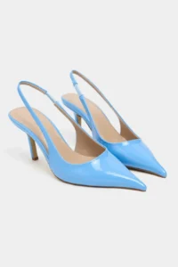 Nisantasi Shoes Parla Blue Patent Belt Detailed Pointed toe Women Heels Shoes - Image 6