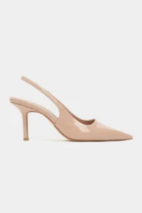 Nisantasi Shoes Parla Nude Patent Belt Detailed Pointed toe Women Heels Shoes