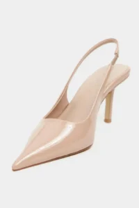 Nisantasi Shoes Parla Nude Patent Belt Detailed Pointed toe Women Heels Shoes - Image 4