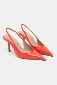 Nisantasi Shoes Parla Orange Patent Belt Detailed Pointed toe Women Heels Shoes - Image 2