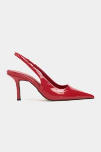 Nisantasi Shoes Parla Red Patent Belt Detailed Pointed toe Women Heels Shoes
