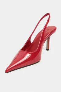 Nisantasi Shoes Parla Red Patent Belt Detailed Pointed toe Women Heels Shoes - Image 3