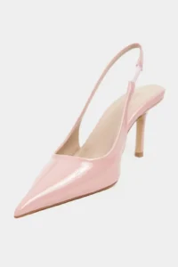 Nisantasi Shoes Parla Salmon Patent Belt Detailed Pointed toe Women Heels Shoes - Image 4