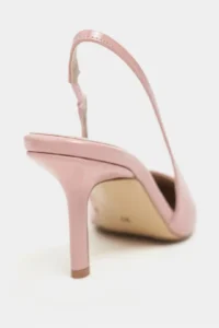 Nisantasi Shoes Parla Salmon Patent Belt Detailed Pointed toe Women Heels Shoes - Image 5