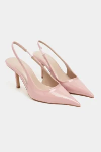 Nisantasi Shoes Parla Salmon Patent Belt Detailed Pointed toe Women Heels Shoes - Image 6