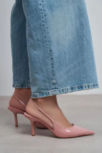Nisantasi Shoes Parla Salmon Patent Belt Detailed Pointed toe Women Heels Shoes - Image 8