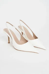 Nisantasi Shoes Parla WHITE Patent Belt Detailed Pointed toe Women Heels Shoes - Image 8