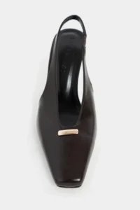 Nisantasi Shoes Tigy Brown RUSTIC Patterned Back Arched Front Closed Hair Clip Detailed Blunt Toe Pattern Feature 7-8-Y Cm Heel Height Heels Women - Image 3
