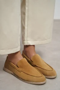 Nisantasi Shoes Nada Light TABANE GENUINE SUEDE Flat Sole Women Loafer - Image 7