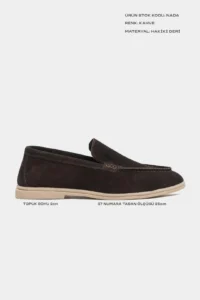 Nisantasi Shoes Nada DARK COFFEE GENUINE Leather Flat Sole Women Loafer - Image 2