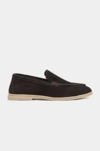 Nisantasi Shoes Nada DARK COFFEE GENUINE Leather Flat Sole Women Loafer - Image 3