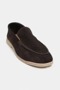 Nisantasi Shoes Nada DARK COFFEE GENUINE Leather Flat Sole Women Loafer - Image 4