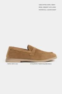 Nisantasi Shoes Bery Desert GENUINE Suede Flat Sole Women Loafer - Image 2