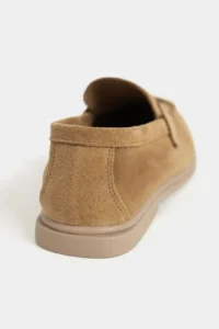 Nisantasi Shoes Bery Desert GENUINE Suede Flat Sole Women Loafer - Image 4