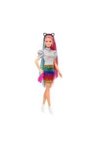 Barbie Leopard Patterned Hair Doll Grn81 - Image 3