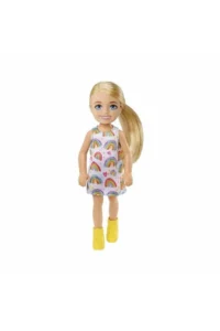 Barbie Chelsea Dolls with Accessories - Blonde-Rainbow Dress - Image 3