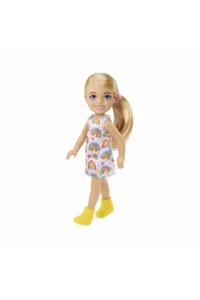 Barbie Chelsea Dolls with Accessories - Blonde-Rainbow Dress - Image 5