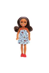 Barbie Chelsea Dolls with Accessories - Brunette Blue Strap Dress Hxm97