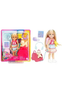 Barbie Accessorized Chelsea Doll Travels FWV20 - Chelsea in a Rainbow Dress