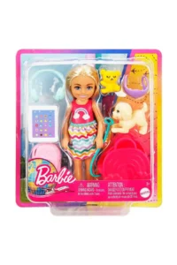 Barbie Accessorized Chelsea Doll Travels FWV20 - Chelsea in a Rainbow Dress - Image 4