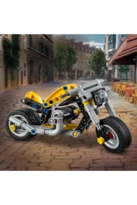 LEGO Technic Yellow Motorcycle 42225 - Creative Toy Building Set for Children Ages 7 and Up (151 P - Image 5