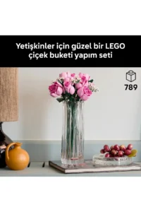 LEGO ® Botanicals Pink Rose Bouquet 10374 - 18+ Decorative Flower Model Building Set (789 Pieces) - Image 5