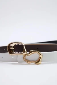 SHOES Brown-Ecru 2 Sets Women Belt
