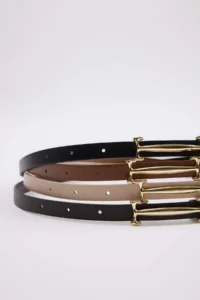SHOES Black-Brown-Tan-Beige 4 Sets Women Belt - Image 2