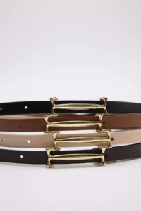 SHOES Black-Brown-Tan-Beige 4 Sets Women Belt - Image 3