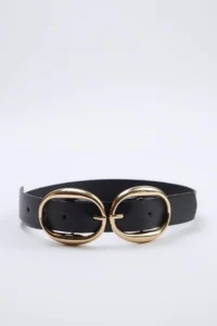 SHOES Black Double with buckle Women Waist Kemeri