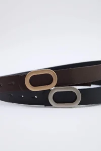 SHOES Black-Brown 2 Sets Women Belt