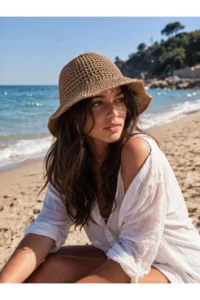 SHOES Camel Wicker Women Hat