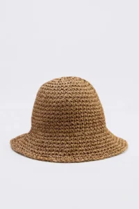 SHOES Camel Wicker Women Hat - Image 2
