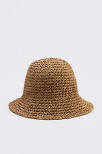 SHOES Camel Wicker Women Hat - Image 3