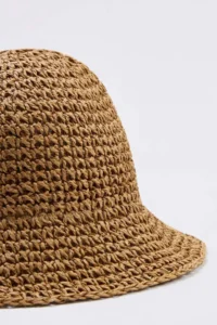 SHOES Camel Wicker Women Hat - Image 4