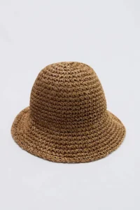 SHOES Camel Wicker Women Hat - Image 5
