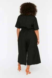 Trendyol Curve Black Waist Detailed Jumpsuit - Image 5