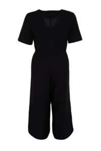 Trendyol Curve Black Waist Detailed Jumpsuit - Image 8