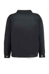 Trendyol Curve Anthracite Oversized/Bol Cut 100% Cotton Non-Stretch Plus Size DENIM Jacket - Image 8