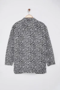 Trendyol Curve Multicolored animals Patterned Oversized/Wide Pattern 100% Cotton Non-Stretch DENIM Jacket - Image 8