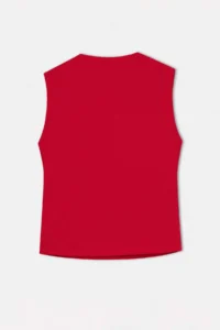 Trendyol Curve Red Dog collar Shirring Detailed Sleeveless Knitting Plus Size Blouse - Image 6