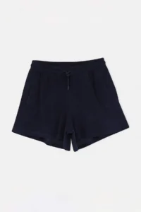 Trendyol Curve Navy Blue Towel Material Wide Leg Plus Size Shorts & Bermuda - Image 4