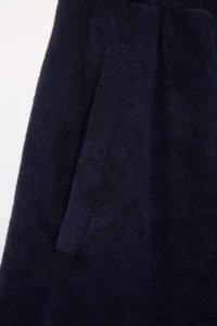 Trendyol Curve Navy Blue Towel Material Wide Leg Plus Size Shorts & Bermuda - Image 5