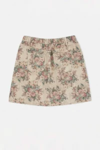 Trendyol Curve Multicolored Elastic High Waist flower patterned 100% Cotton Non-Stretch DENIM Skirt - Image 6