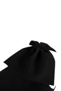 Trendyol Curve Black Fiyonk Detailed Single Arm Weaving Plus Size Chic & Party Jumpsuit - Image 5