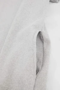 Trendyol Curve Gray Button Detailed Waffle Plus Size Jumpsuit - Image 6