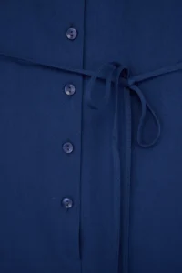 Trendyol Curve beachwear Navy Blue Shirt Collar Weaving Jumpsuit - Image 4