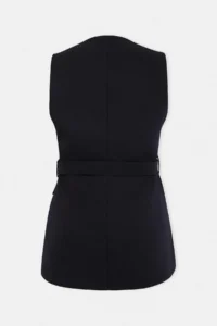 Trendyol Curve Black Arched Gold buttoned Weaving Plus Size Vest - Image 6