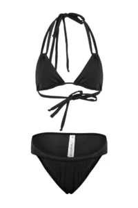 TRENDYOLMİLLA Black tunnelled Triangle Covered brazilian Low Waist Bikini Set - Image 4