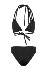 TRENDYOLMİLLA Black tunnelled Triangle Covered brazilian Low Waist Bikini Set - Image 5